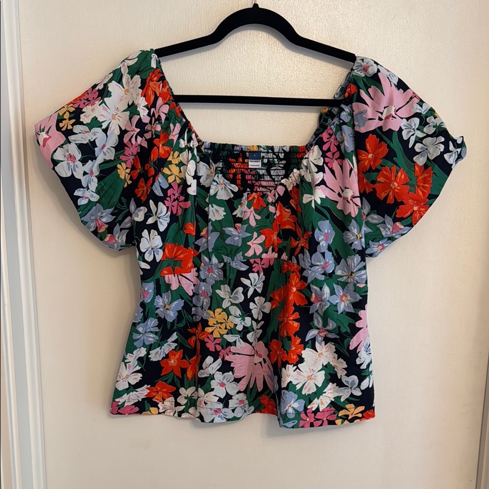 Old Navy Multicolor Floral Blouse